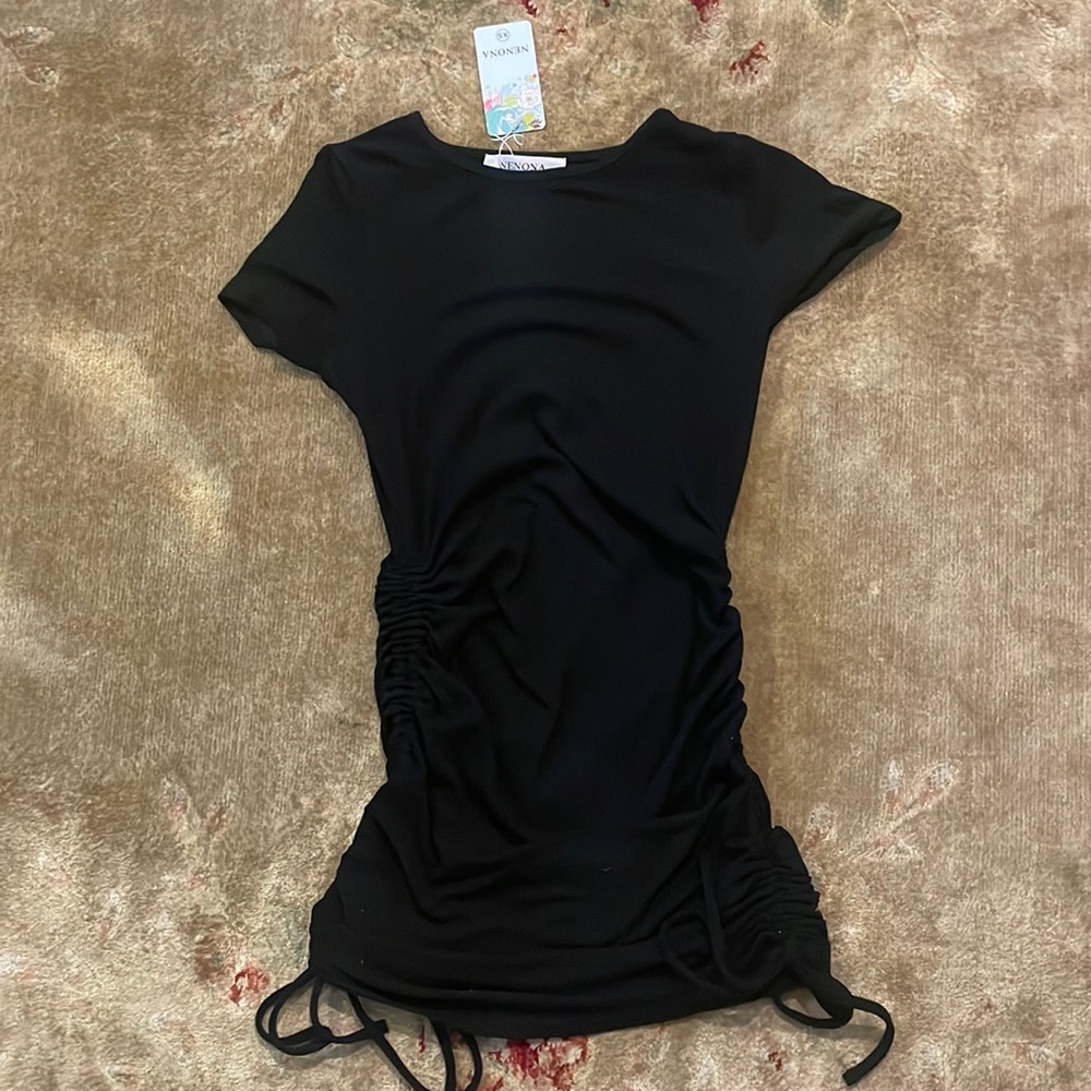 Tie black dress
